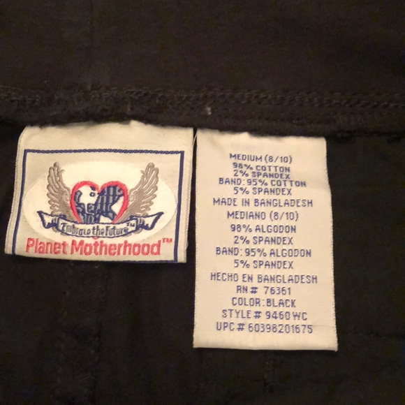 Planet Motherhood Maternity Pants – Black – Size M (8/10) – Elastic Waist – Cott - Picture 5 of 6